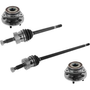 TRQ Wheel Hub Bearing & CV Joint Axle Kit LH RH Set of 4 Compatible with Jeep Grand Cherokee