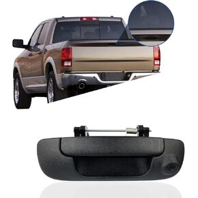 Replacement Tailgate Handle with Rearview Backup Camera, Compatible for Dodge Ram 1500 (Years 2002-2008), 2500 3500 (Years 2003-2009) with RCA Plug Parking Guideline Available Waterproof ﻿