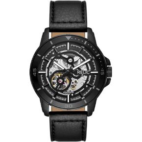 Relic by Fossil Men's Brennan Automatic Blue-Tone Stainless Steel Watch (Model: ZR16032)