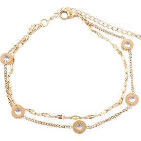 Lunova Gold Necklace and Bracelet Sets for Women, Gold Necklace for Women, Bracelet Set for Women Gold Bracelets for Women Gold Necklace Set, Gold Bracelet Set Gold Chain for Women