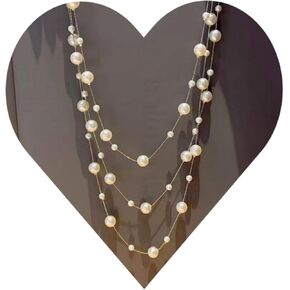 Women Pearl Necklace, Pearl Earrings, Dainty Pearl Necklace set, Great Gift
