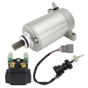 Starter w/Relay & Ignition Switch for Yamaha Big Bear 400 2000 2001 2WD 4WD YFM400 YFM40, 4KB-81890-00-00 4KB-81800-00-00 18758, 2000 Big Bear 400 Starter, 2001 Big Bear 400 Starter