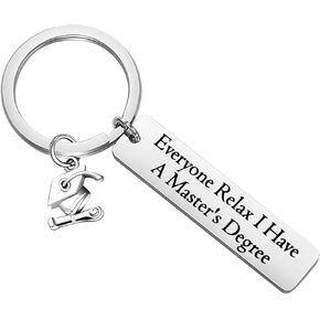 KUIYAI Masters Degree Gift College Grad Gift Masters Student Gift Master's Degree Keychain Graduation Gift For MBA MSW MA MS