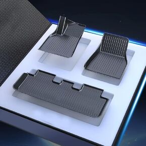 Car Floor Mats Tesla Model Y Floor Mats Tesla Accessories Model Y All Weather Mats Compatible for Tesla Model Y 5-Seats 2025 2024 2023 2022 2021 3D Design Waterproof Upgraded TPE Floor Liner Full Set
