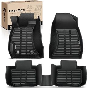 YHTAUTO Floor Mats Fit 2016-2017 Subaru Crosstrek, 2012-2016 Impreza, 2015-2021 WRX, 2013-2015 XV Crosstrek, TPE All Weather Car Mats Waterproof Odorless Floor Liner, Front & 2nd Row Liner