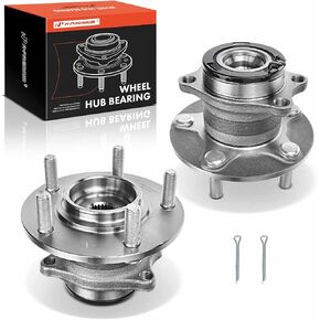 A-Premium 2 x Rear Wheel Bearing and Hub Assembly with 5-Lug Compatible with Mitsubishi Outlander 2007-2013, Lancer 2012-2017, AWD Only