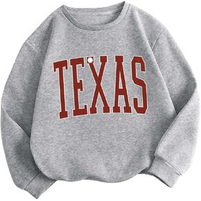 Women's Graphic Sweatshirts Drop Shoulder Long Sleeve Crewneck Preppy Pullovers Tops Fall Outfits in Saudi Arabia