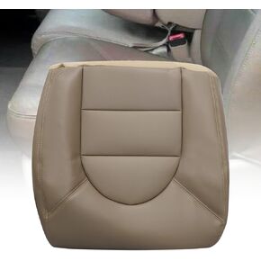 Priprilod Leather Tan Driver Side Bottom Replacement Seat Covers Compatible with Ford F250 F350 F450 F550 1999 2000