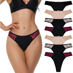 LYYTHAVON Women's Underwear Thongs, Nylon Comfortable Panties Undies for Women