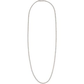 Men's 3MM Sterling Silver Cuban Chain Necklace, Silver, One Size