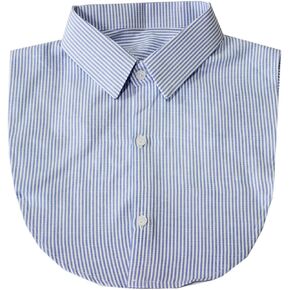 NIDMIDO Striped Detachable Fake Collar Half Shirt Blouse Dickey Collar Faux False Collar Elegant for Women Girls