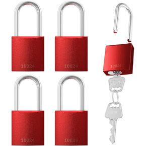 Lockout Tagout Lock 10pcs Key Alike OSHA Loto Safety Same Padlocks for Lock Out Tag Out Stations and Devices Red (10 PCS Same Number)