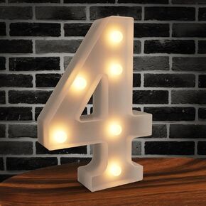 Light up Letters Marquee Letters, 26 Alphabet Battery Powered LED Lights Sign, Night Light White Plastic Letters for Engagement Party Wedding Baby Shower Birthday, Marry Me Light up Letters (Letter A)