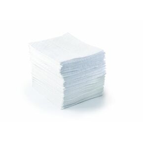 Brady SPC BPO500 15" x 17" Light Weight Economical Oil Only Absorbent Pads - 100 ct