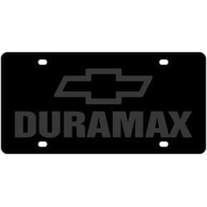 Eurosport Daytona- Compatible with -, Chevrolet Duramax - Carbon Steel License Plate