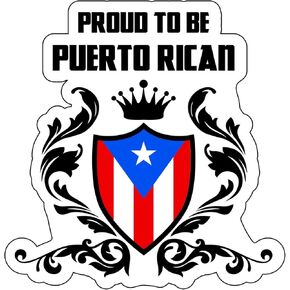Proud to Be Puerto Rican Vinyl Decal - Bumper Sticker - Die Cut Proud Puerto Rico Sticker