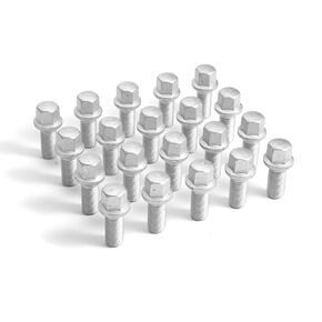 20Pcs M14 x 1.5 Wheel Lug Bolts Nuts 0009904907 9904907 Compatible with Mercedes Benz C300 E350 CLA250 GL350 ML350 SLK350 W204 W211 C209 W164 W251,Sliver
