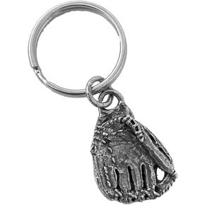 Baseball Glove Keychain, Mitt, A512KC, 2", Pewter, 100% Handmade in the USA, Sport, Team, Metal, Keychain, Key Chain, Key Ring, Key Fob, Gift, Over 100 Keychain designs