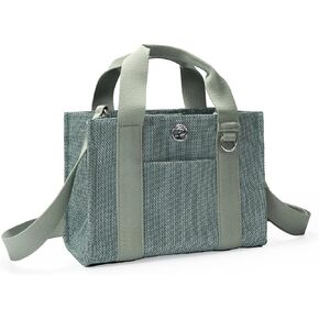 Medium Canvas Tote Bag for Women, Crossbody Satchel Bag with Adjustable Strap, Travel Purse, Work Handbag, and Everyday Bag