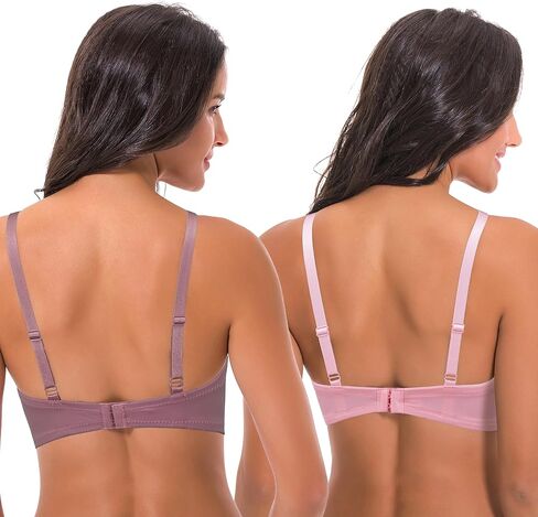 Curve Muse Women's Plus Size Add 1 and a Half Cup Push Up Underwire Bras in Kuwait