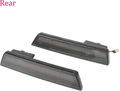 2X Front Side Marker Light Amber Led Smoked Lens For 2008 2009 2010 2011 2012 2013 2014 Dodge Challenger R/T Classic Rallye Redline SRT8 SRT SXT R/T SE Replace OEM Front Bumper Side Marker Lights in Saudi Arabia