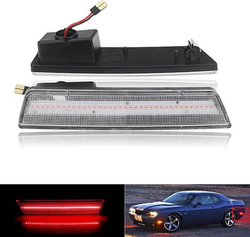 2X Front Side Marker Light Amber Led Smoked Lens For 2008 2009 2010 2011 2012 2013 2014 Dodge Challenger R/T Classic Rallye Redline SRT8 SRT SXT R/T SE Replace OEM Front Bumper Side Marker Lights in Saudi Arabia