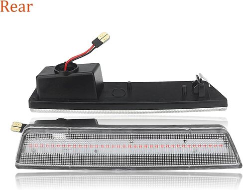 2X Front Side Marker Light Amber Led Smoked Lens For 2008 2009 2010 2011 2012 2013 2014 Dodge Challenger R/T Classic Rallye Redline SRT8 SRT SXT R/T SE Replace OEM Front Bumper Side Marker Lights in Saudi Arabia