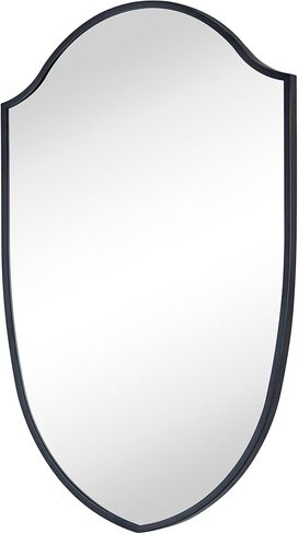 Irregular Black Arched Metal Bathroom Mirror Accent Asymmetrical Wall Mirror for Dresser, Mantel or Bedroom in Saudi Arabia
