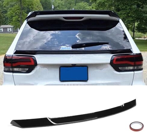 Rear Trunk Splitter Tailgate Mid Spoiler Wing Compatible with Jeep Grand Cherokee 2014-2020 R Style ABS Spoiler Splitter Tail Protector Body Kit, Glossy Black in Kuwait
