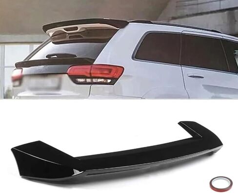 Rear Trunk Splitter Tailgate Mid Spoiler Wing Compatible with Jeep Grand Cherokee 2014-2020 R Style ABS Spoiler Splitter Tail Protector Body Kit, Glossy Black in Kuwait
