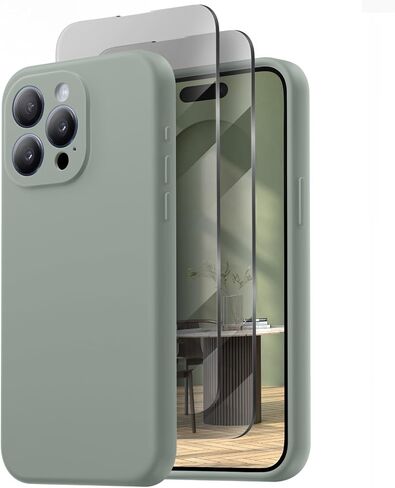 Designed for iPhone 15 Pro Max Case, Compatible with MagSafe, with Privacy Screen Protectors X2, Full Camera Protection, Silicone Shockproof Protective Slim Phone Case 6.7", Light Brown in Saudi Arabia