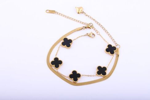 Lunova Gold Necklace and Bracelet Sets for Women, Gold Necklace for Women, Bracelet Set for Women Gold Bracelets for Women Gold Necklace Set, Gold Bracelet Set Gold Chain for Women in Saudi Arabia