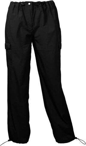 Awesome21 Women's Women's Cargo Nylon Wide Leg Parachute Pants in Saudi Arabia
