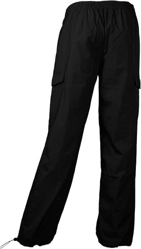 Awesome21 Women's Women's Cargo Nylon Wide Leg Parachute Pants in Saudi Arabia