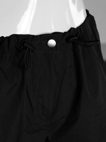 Awesome21 Women's Women's Cargo Nylon Wide Leg Parachute Pants in Saudi Arabia