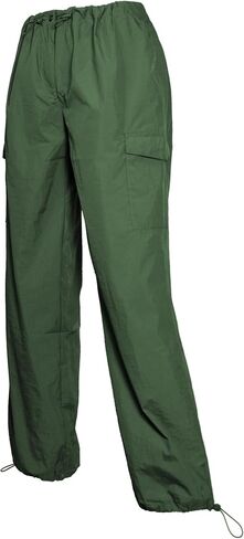 Awesome21 Women's Women's Cargo Nylon Wide Leg Parachute Pants in Saudi Arabia