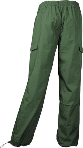Awesome21 Women's Women's Cargo Nylon Wide Leg Parachute Pants in Saudi Arabia