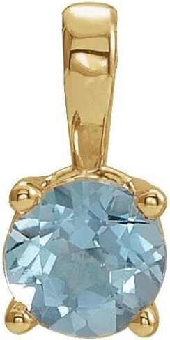 Solitaire Diamond Birthstone Charm Pendant in Saudi Arabia