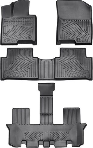 Floor Mats Compatible with Kia Sorento (Not for Hybrid) 2021-2025, Car Floor Liners Carpet Odorless TPE All Weather Guard Custom Fit for 6/7 Seat Kia Sorento Accessories(3 Row) in Saudi Arabia
