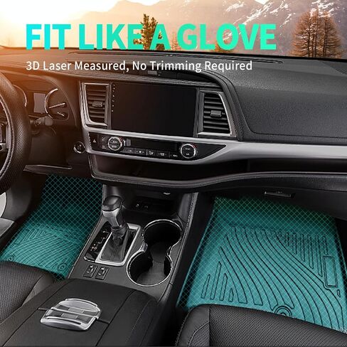 Floor Mats Compatible with Kia Sorento (Not for Hybrid) 2021-2025, Car Floor Liners Carpet Odorless TPE All Weather Guard Custom Fit for 6/7 Seat Kia Sorento Accessories(3 Row) in Saudi Arabia