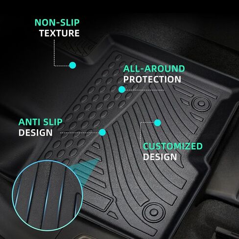 Floor Mats Compatible with Kia Sorento (Not for Hybrid) 2021-2025, Car Floor Liners Carpet Odorless TPE All Weather Guard Custom Fit for 6/7 Seat Kia Sorento Accessories(3 Row) in Saudi Arabia