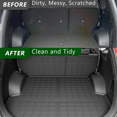 6&7 Seat Cargo Mat Compatible with 2024 2025 Santa Fe Trunk Liner with Backrest Mat Replacement for 2024 2025 Santa Fe Accessories(2024-2025,Cargo Mat with Backrest Mat) in Kuwait