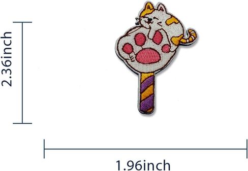 قطة لطيفة مع وعاء الآيس كريم، يمكن كيها على رقعة للملابس، رقع إصلاح مطرزة مضحكة لتزيين الملابس بنفسك، فنون حرفية حديدية على الرقع للنساء والفتيات والرجال والأولاد in Kuwait