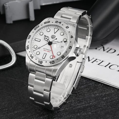 watchdives GMT Watches for Men, WD16570 Dual Time Zone Dive Watch NH34 Automatic Wristwatch 39mm Sapphire Crystal 100m Waterproof in Saudi Arabia