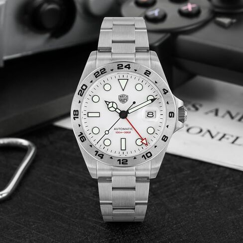 watchdives GMT Watches for Men, WD16570 Dual Time Zone Dive Watch NH34 Automatic Wristwatch 39mm Sapphire Crystal 100m Waterproof in Saudi Arabia