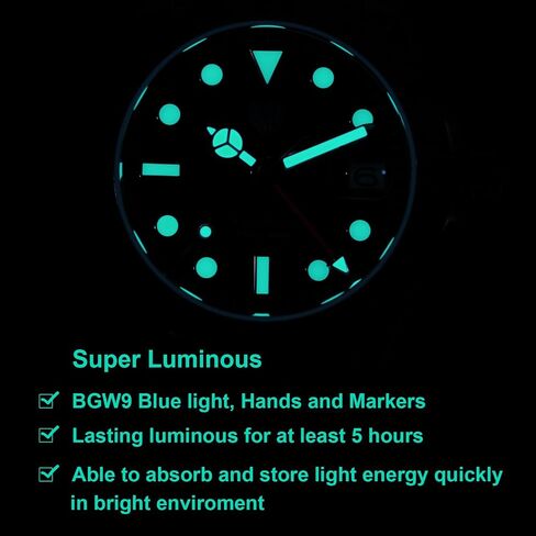 watchdives GMT Watches for Men, WD16570 Dual Time Zone Dive Watch NH34 Automatic Wristwatch 39mm Sapphire Crystal 100m Waterproof in Saudi Arabia