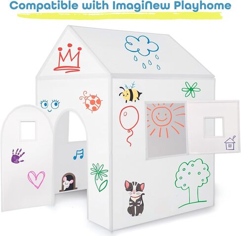 15x مجموعة ملصقات ImagiNew Playhome قابلة للغسل وإعادة الاستخدام: حورية البحر - وحيد القرن - الأميرة in Saudi Arabia