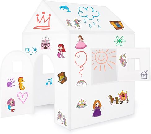 15x مجموعة ملصقات ImagiNew Playhome قابلة للغسل وإعادة الاستخدام: حورية البحر - وحيد القرن - الأميرة in Saudi Arabia