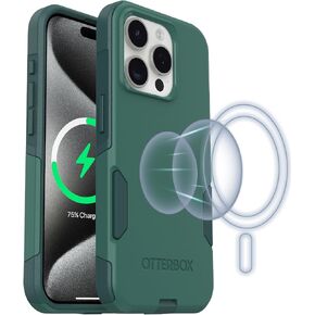 حافظة OtterBox لهاتف iPhone 15 Pro Commuter MagSafe Series - أسود، نحيف وقوي، مناسب للجيب، مع حماية للمنافذ