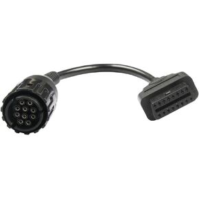OBD2 Adapter Cable for BMW Motorcycle 10Pin GS-911 Male to 16Pin Male OBDii Diagnostic Connector, Compatible with GS-911 WiFi Scanner Tool for Euro 4 Motorbike of 2017 Model Year and Above
